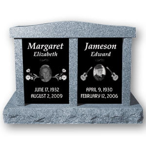 duo cremation columbariums grey